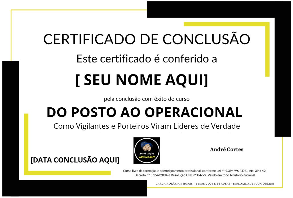 Certificado de Conclusão — Do Posto ao Comando