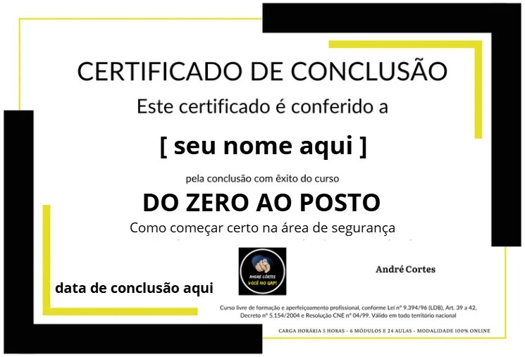Certificado de Conclusão — Do Zero ao Posto